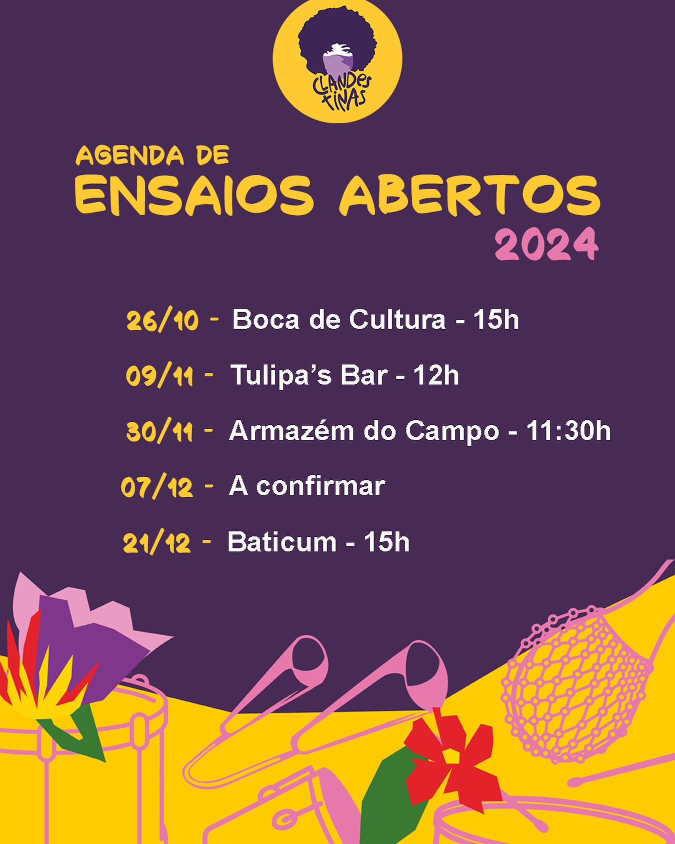 Bloco ClandesTinas - Ensaios Abertos 2024