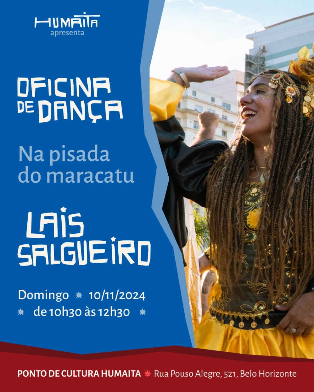 Oficina de Dança "Na Pisada do Maracatu" com Laís Salgueiro