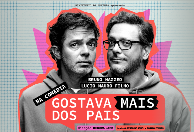 Espetáculo: “Gostava mais dos pais” com Bruno Mazzeo e Lucio Mauro Filho