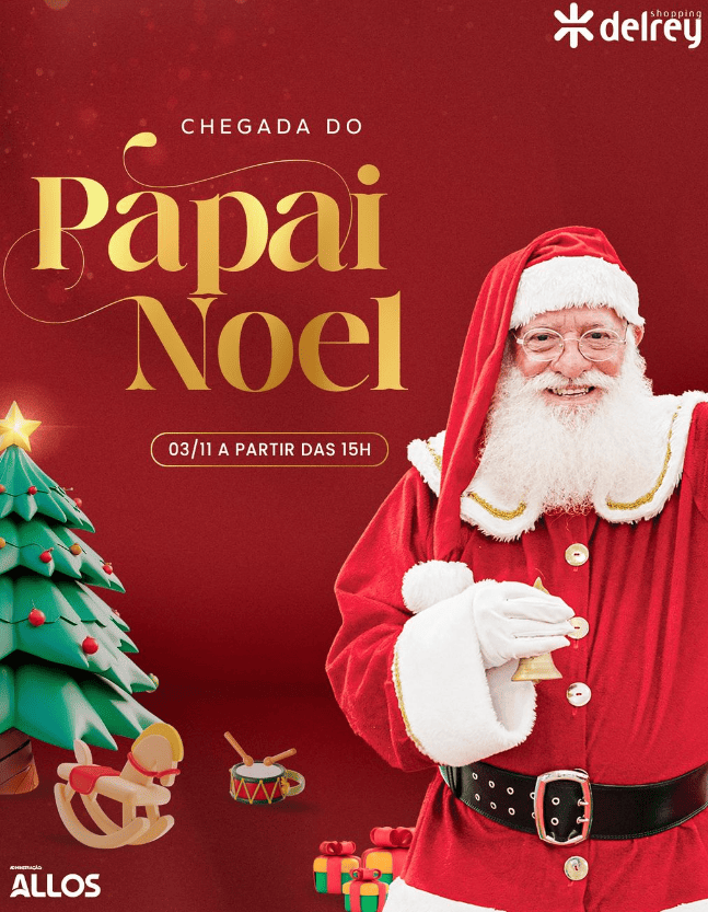 Chegada do Papai Noel - Shopping Del Rey