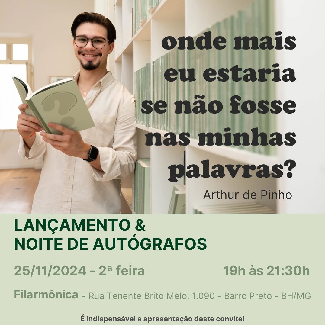 Lançamento de Livro - Arthur de Pinho