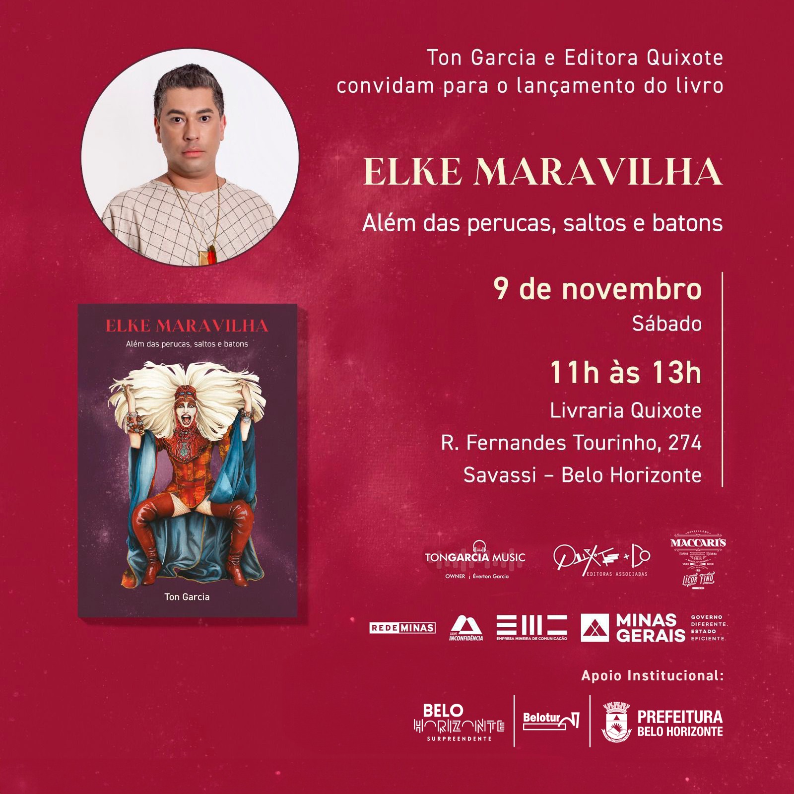 Lançamento do Livro: "Elke Maravilha" por Ton Garcia