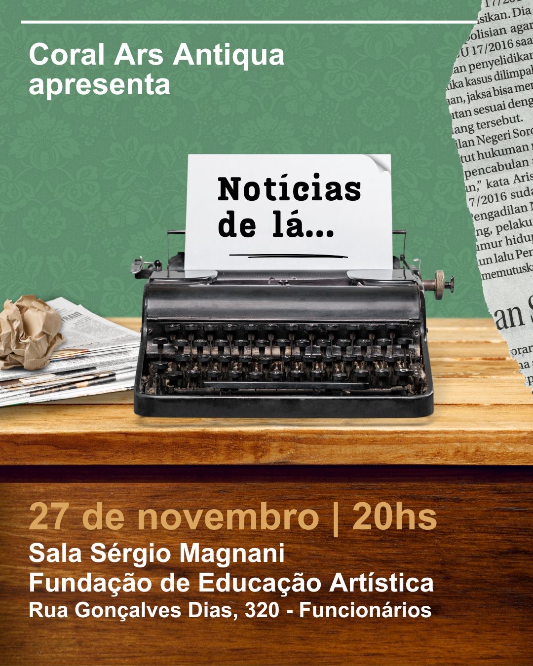 Concerto: ARS Antiqua “Notícias de lá”