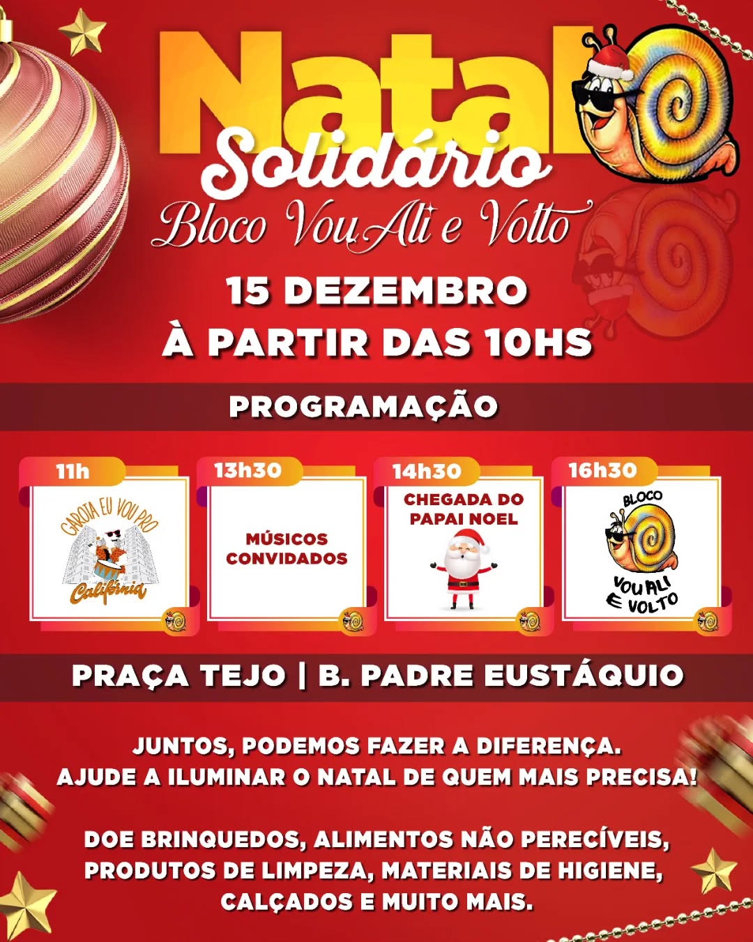 Natal Solidário - Bloco Vou Ali e Volto