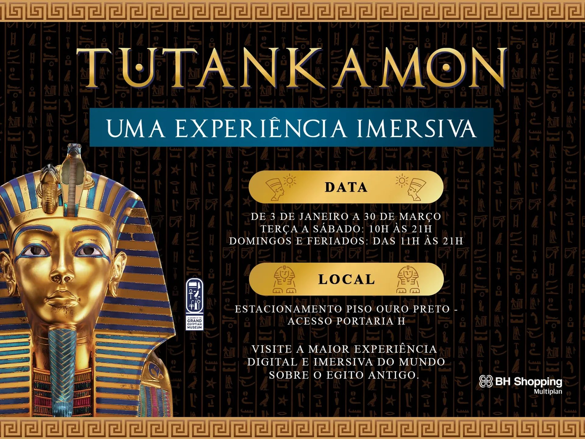 Exposição: “Tutankamon, uma experiência imersiva”