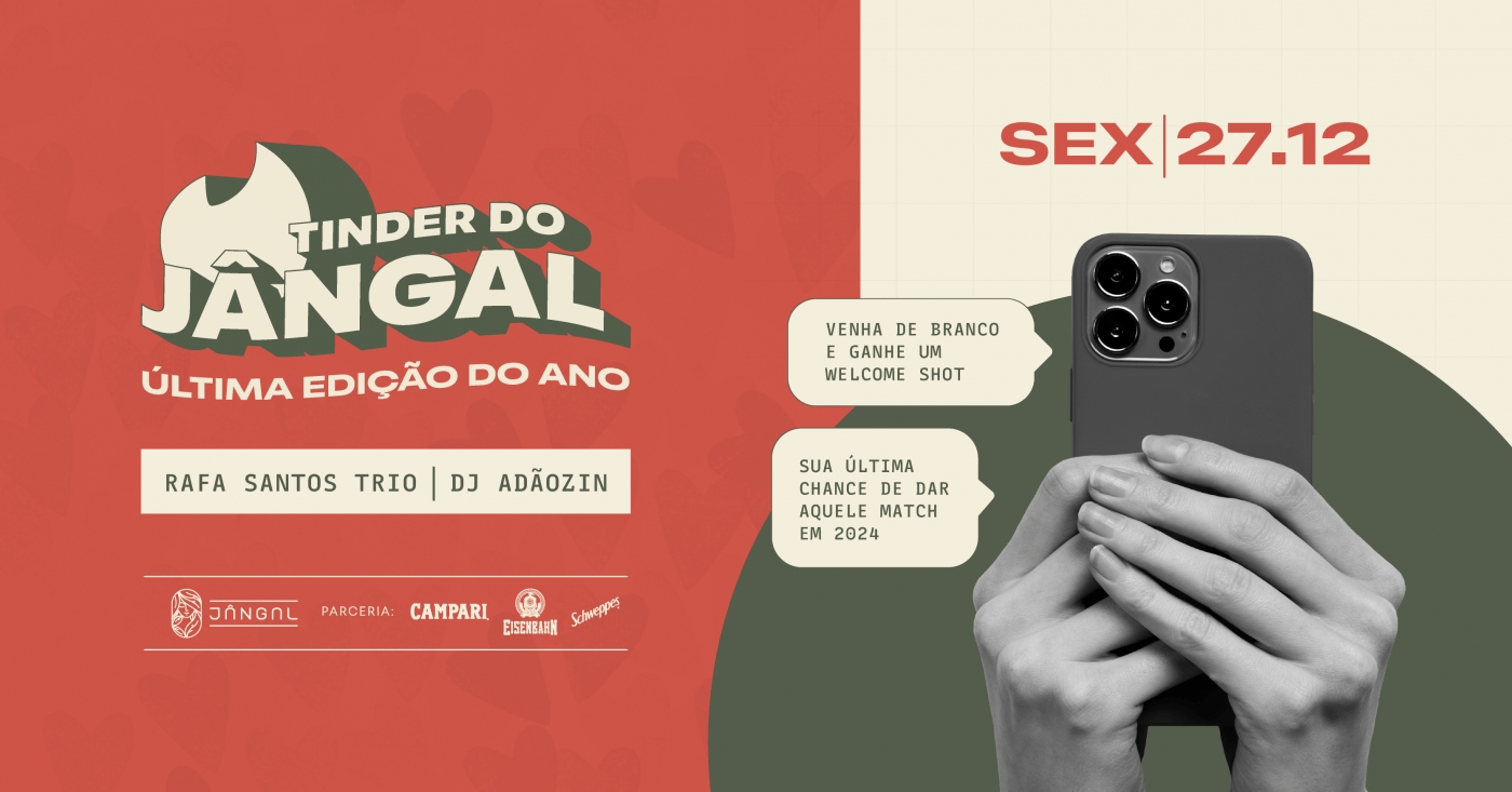 Reprodução: Sympla Festa: Tinder do Jângal