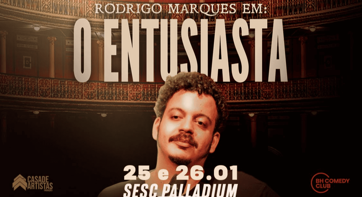 Reprodução Sympla Rodrigo Marques em "O Entusiasta"