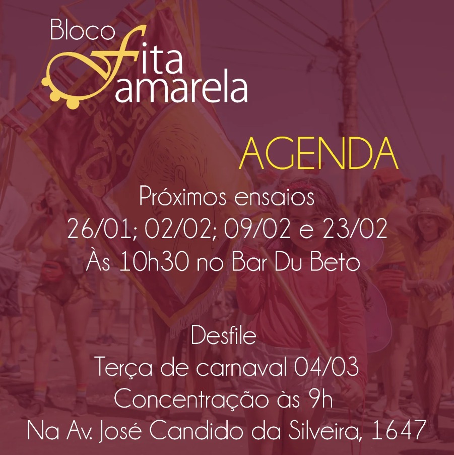 Ensaios 2025 - Bloco Fita Amarela