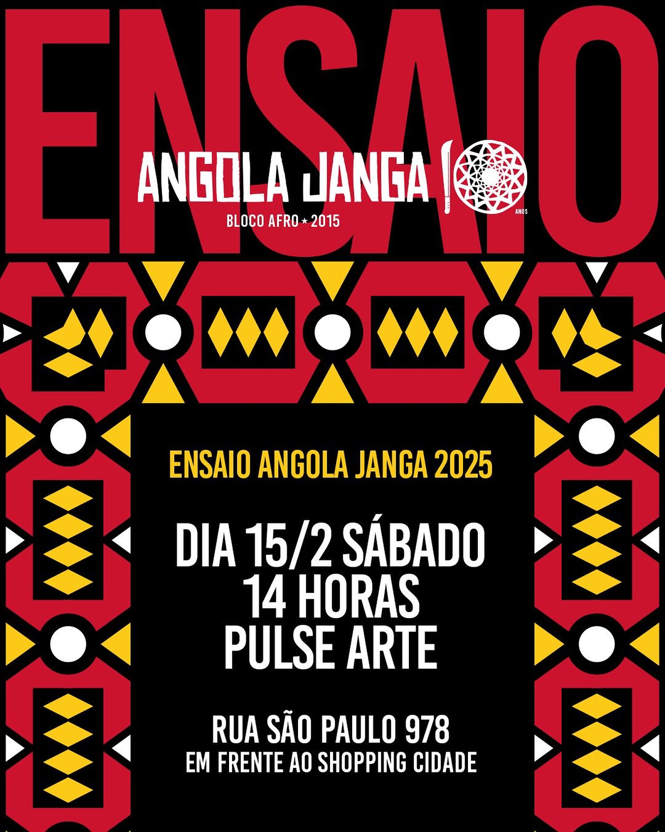 Ensaio 2025 - Bloco Angola Janga
