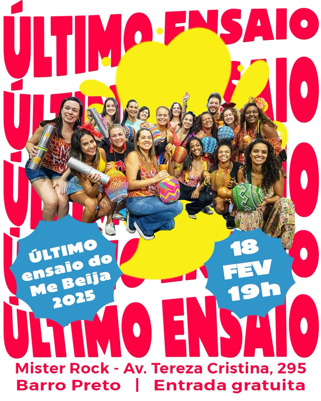 Ensaios 2025: Bloco Me Beija Que Eu Sou Pagodeiro