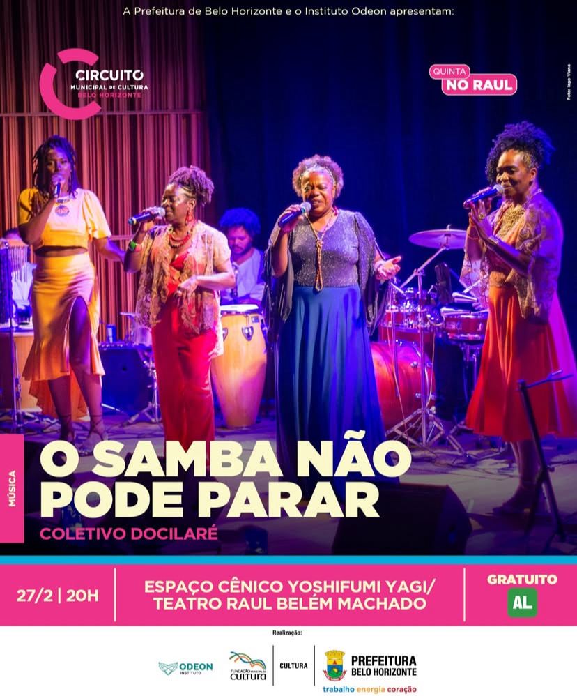 Reprodução Instagram Show: “O Samba Não Pode Parar” do coletivo Docilaré