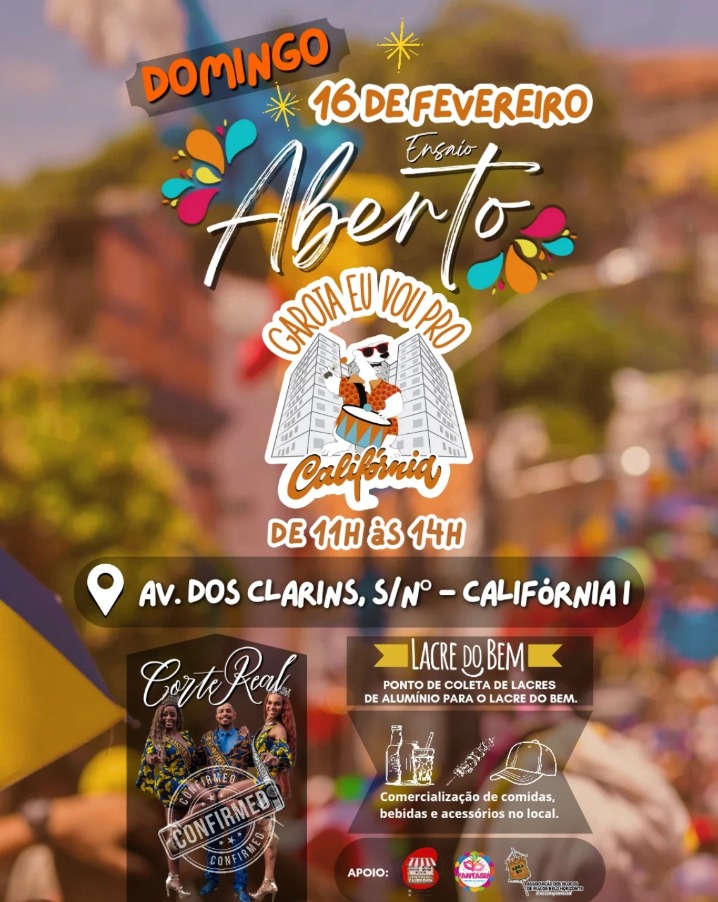 Ensaio Aberto 2025 - Bloco Garota eu vou pro Califórnia