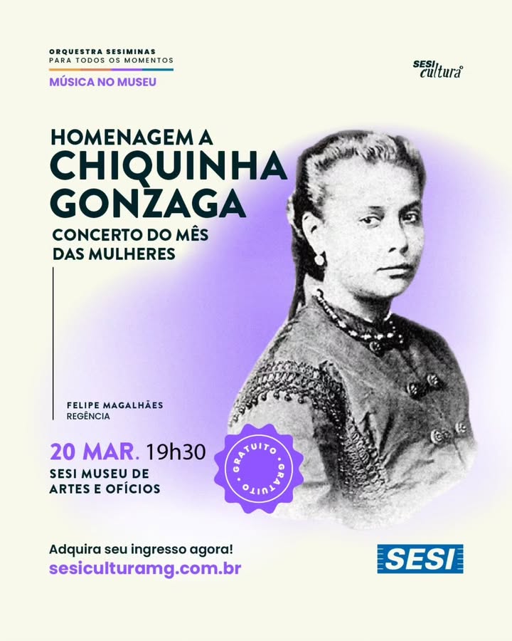 Concerto mês das mulheres: “Homenagem a Chiquinha Gonzaga” 