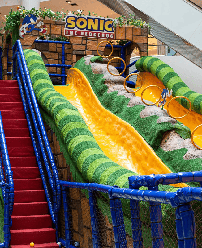 Reprodução/Instagram "Sonic The Mountain" no Boulevard Shopping