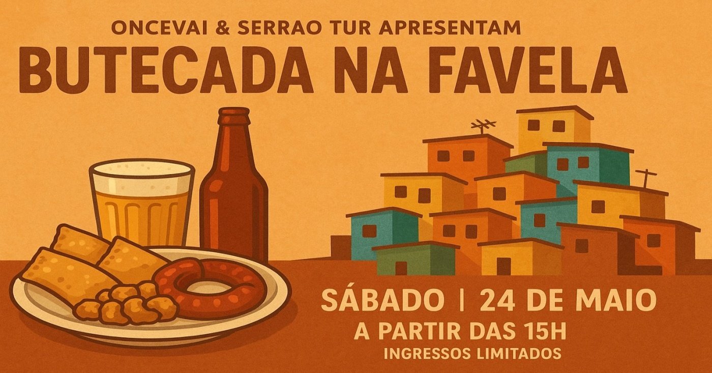 Reprodução: Sympla Butecada na Favela - Oncêvai + Serrão Tur