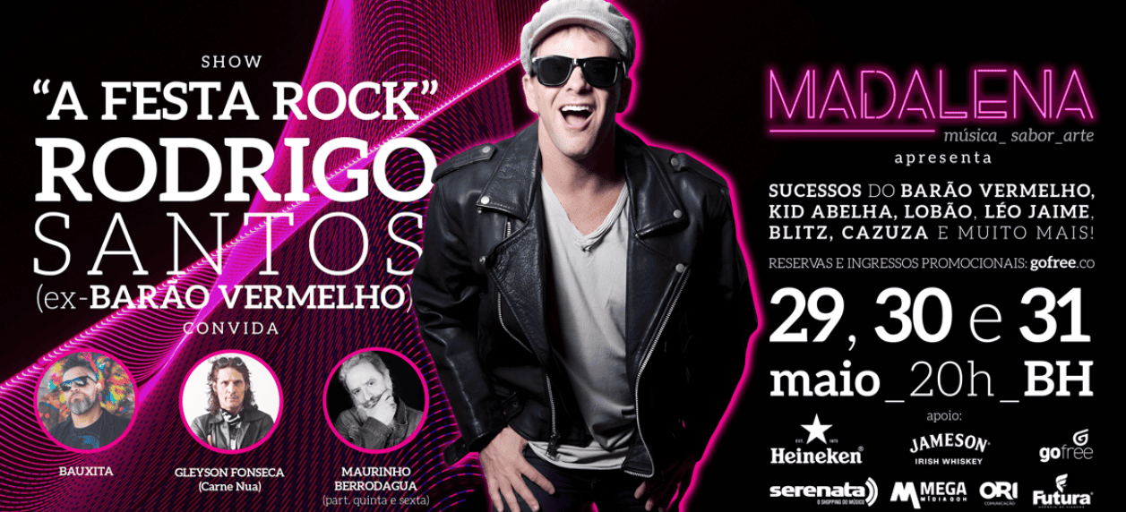 Show: "A festa rock" por Rodrigo Santos