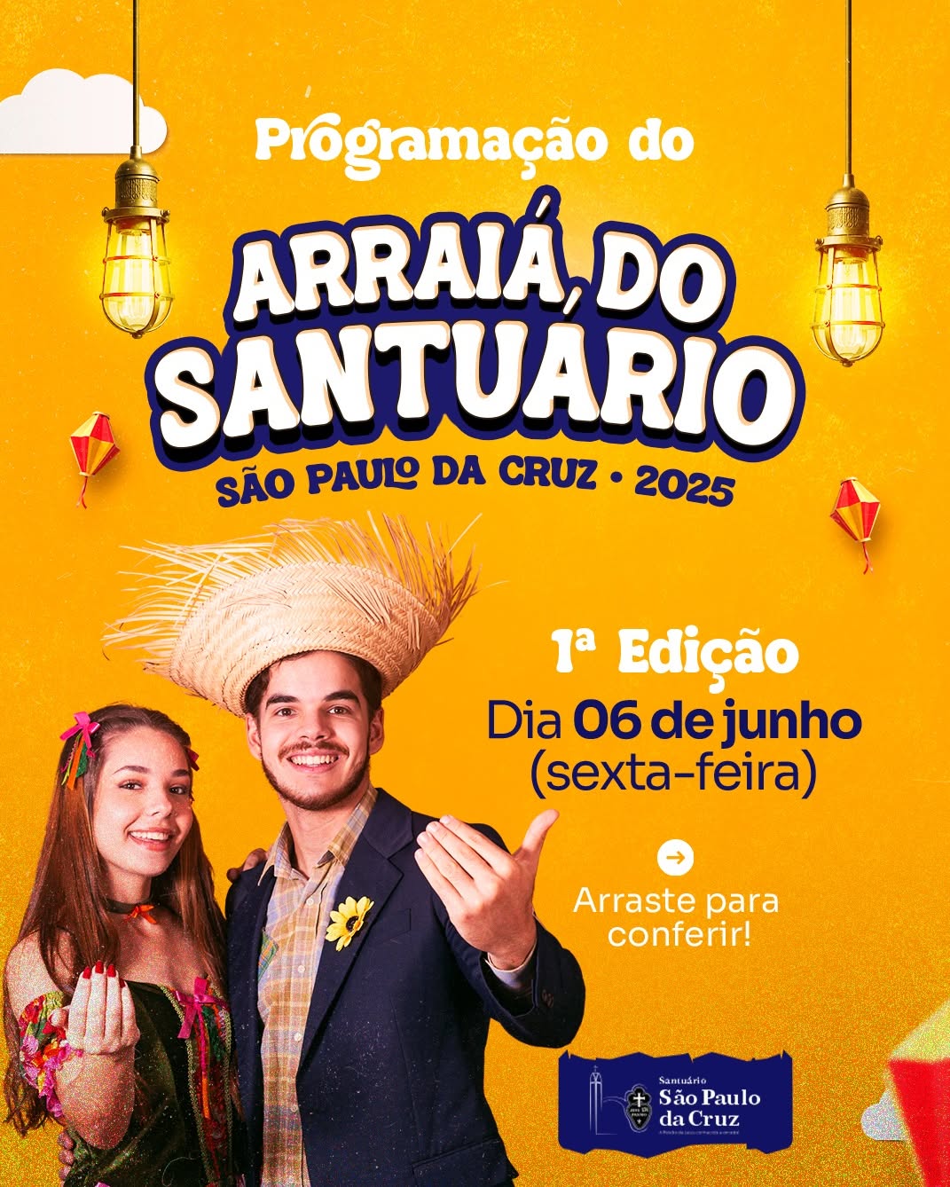 Reprodução: Instagram 1º Arraiá do Santuário São Paulo da Cruz