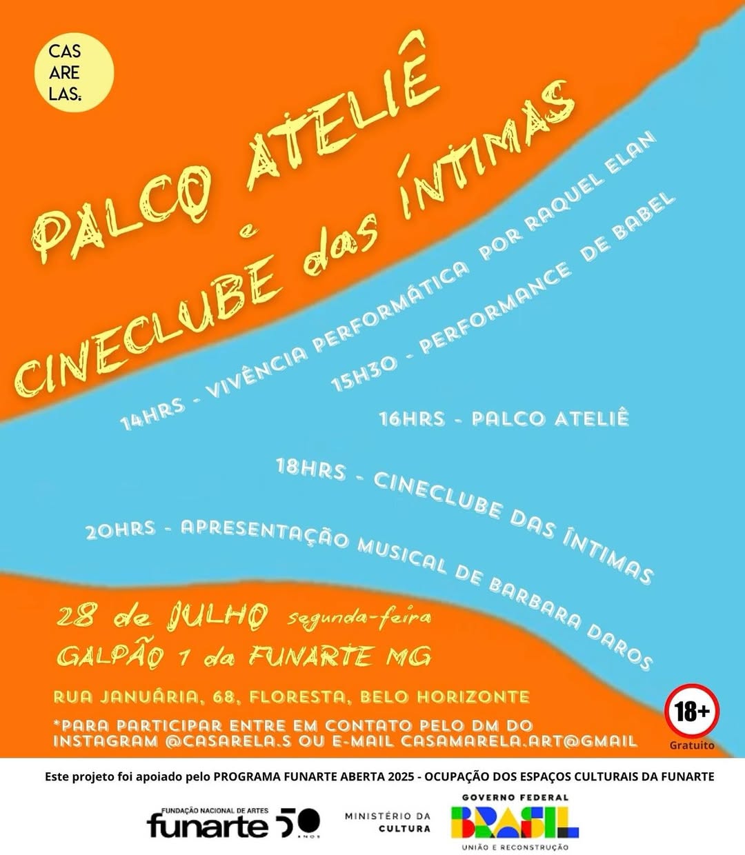 Casarelas Convidam: Palco Ateliê e Cine Clube das Íntimas