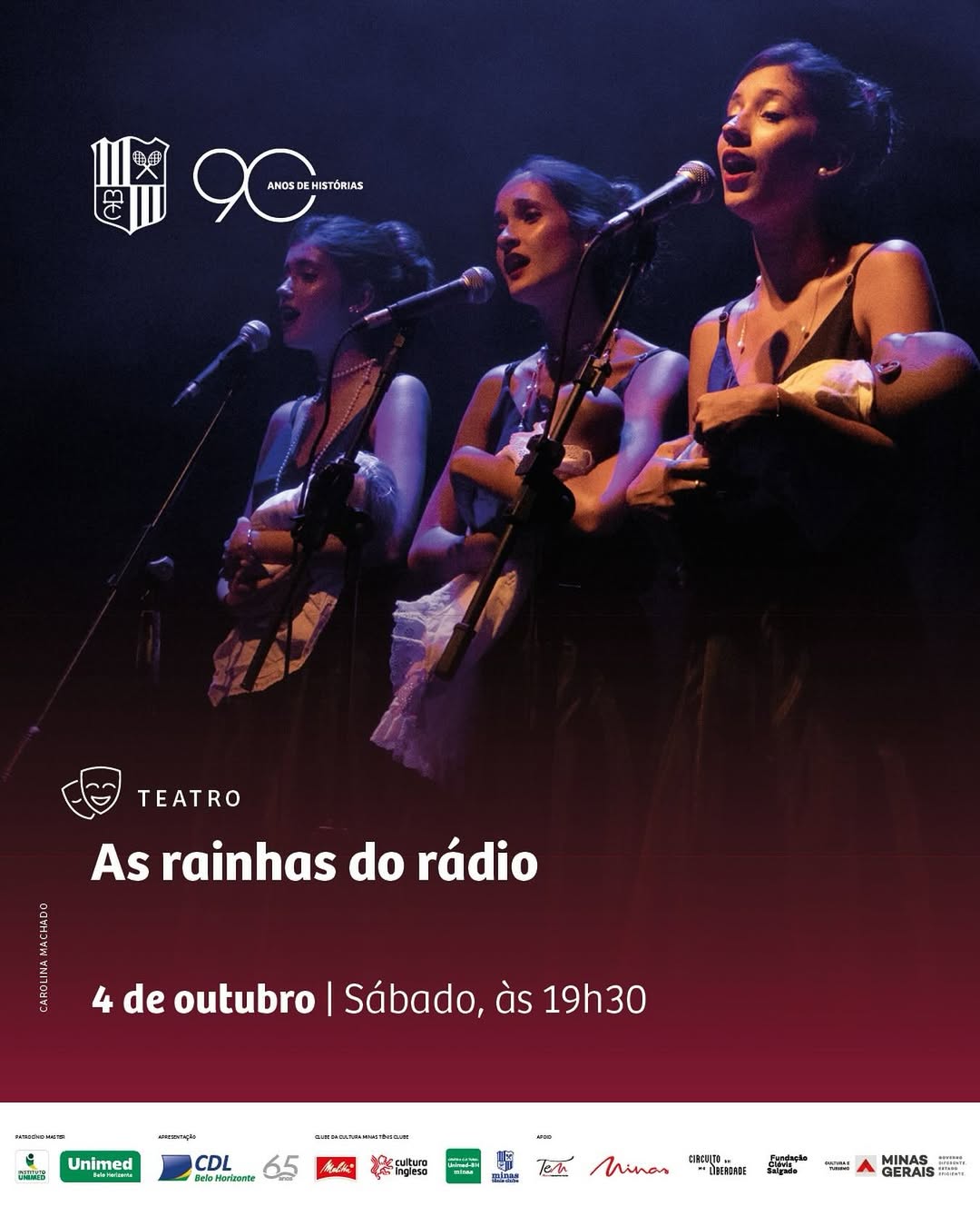 Imagem com três mulheres cantando com violão na mão 