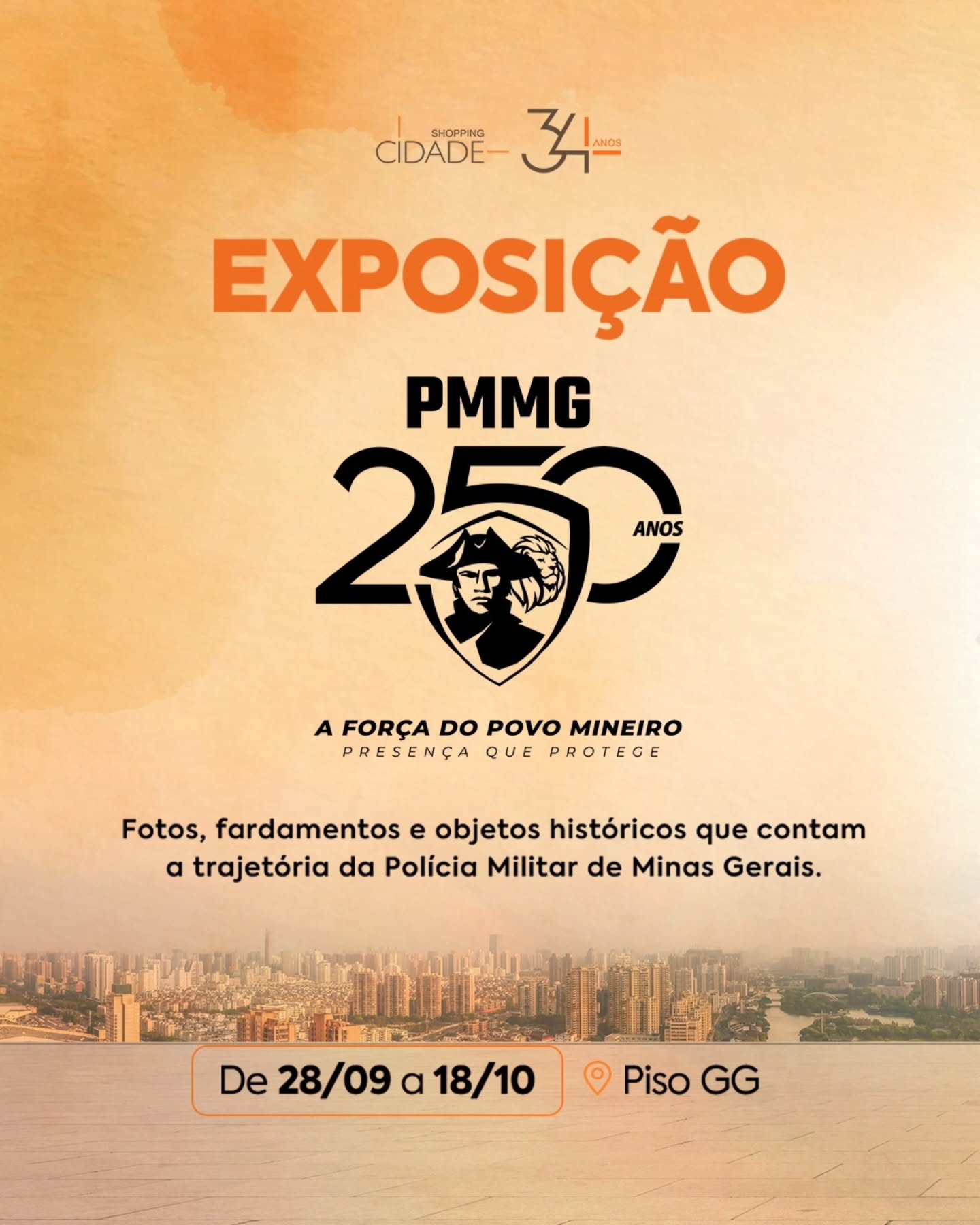 Reprodução: Instagram Mostra: Celebração aos 250 anos da Polícia Militar de Minas Gerais