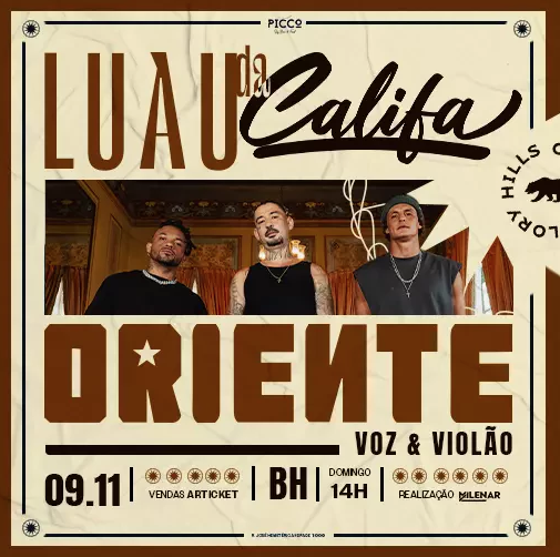 Show: Oriente Voz e Violão - Luau da Califa