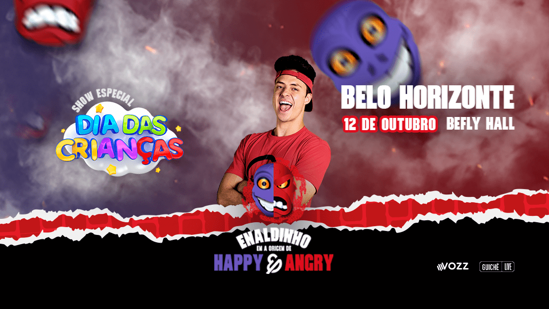 Espetáculo: "A Origem De Happy e Angry" de Enaldinho