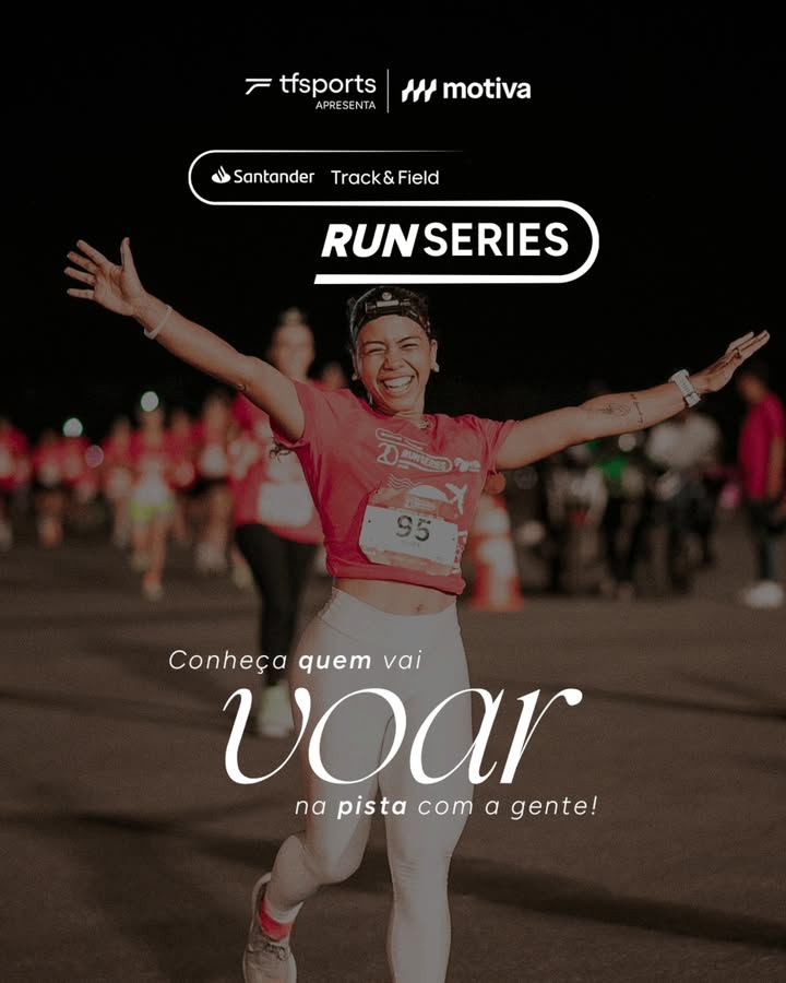 Imagem de uma mulher com os braços apertos e correndo