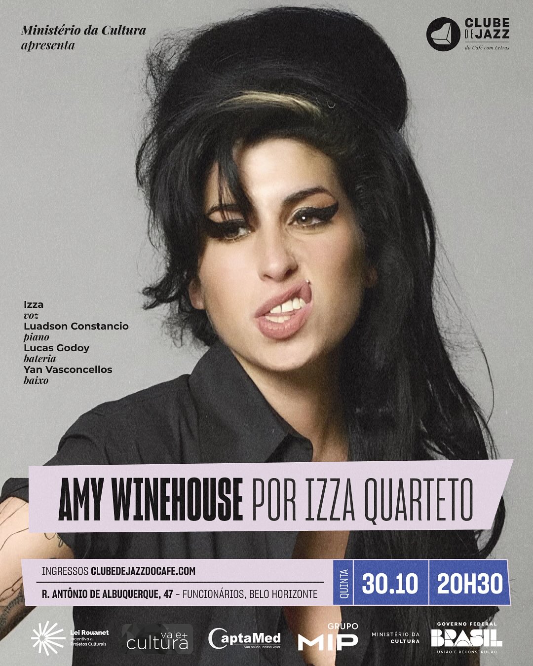 Reprodução: Instagram Amy Winehouse por Izza Quarteto