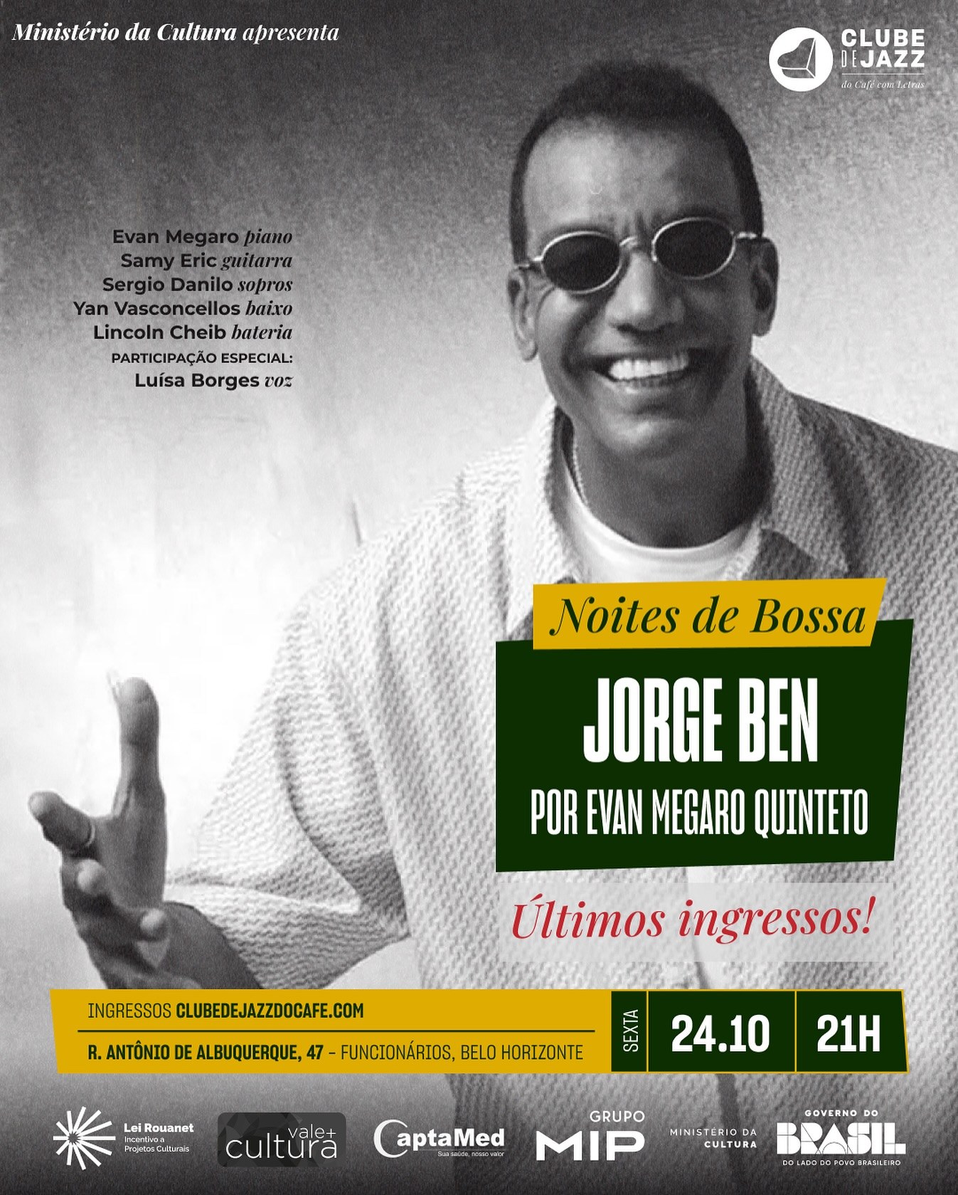 Noites de Bossa: Jorge Ben por Evan Megaro Quinteto
