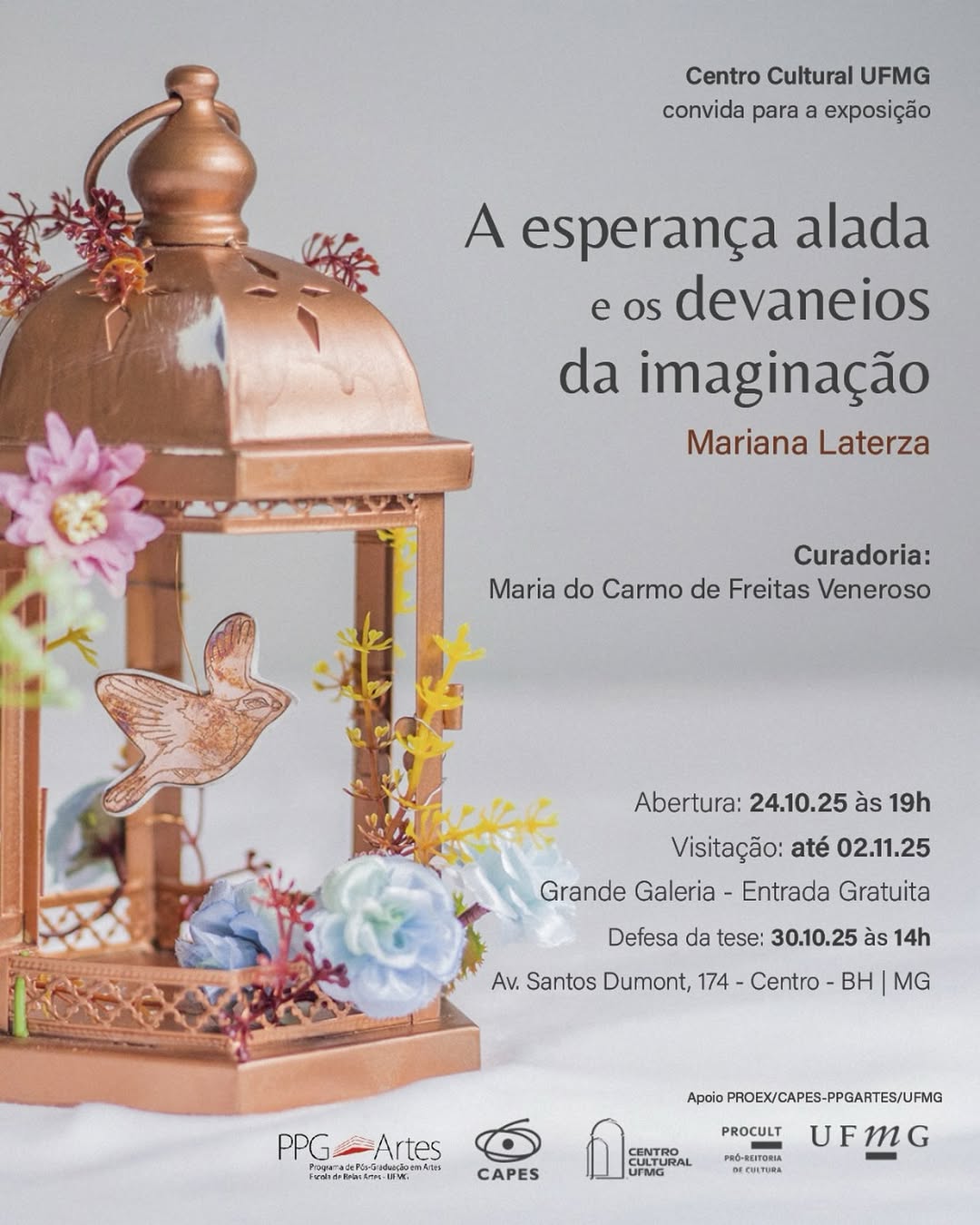 Exposição: "A esperança alada e os devaneios da imaginação"
