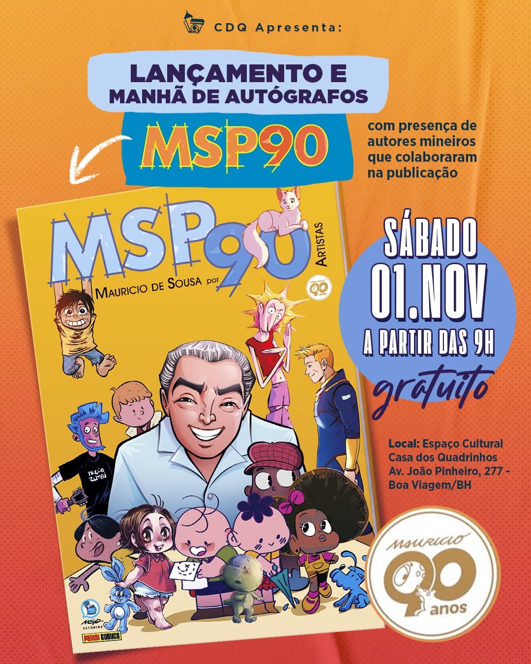 Lançamento do Livro MSP 90 - Celebração dos 90 anos do Maurício de Souza