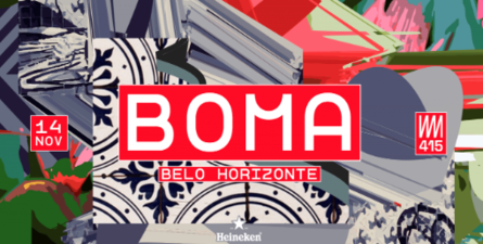 Imagem ilustrativa escrito o nome da festa Boma 