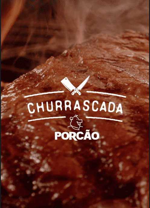 Pôster de divulgação com imagem de carne assada