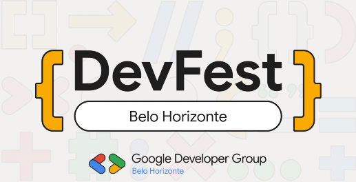 Fundo claro com a escrita: DevFest Belo Horizonte