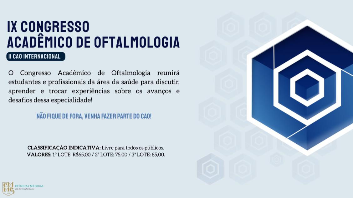 IX Congresso Acadêmico de Oftalmologia 2025