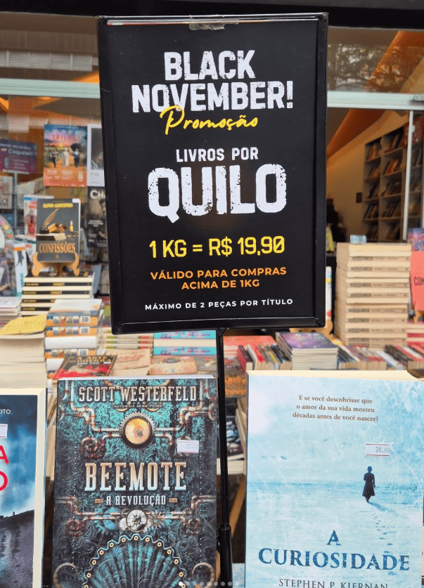 Feira: “Leitura de Peso” na Livraria Outlet de Livro