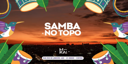 imagem ilustrativa do cartaz samba no topo 