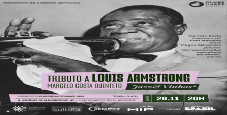 Foto do cartaz do tributo ao Louis Armstrong 
