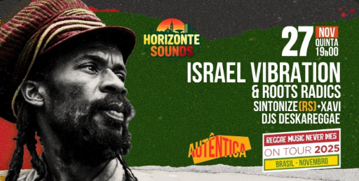 Imagem de um homem olhando para o lado, onde sua foto e em preto e branco, ao lado o nome e o local do evento