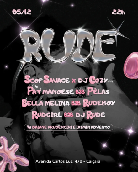 Flyer de divulgação com o line up