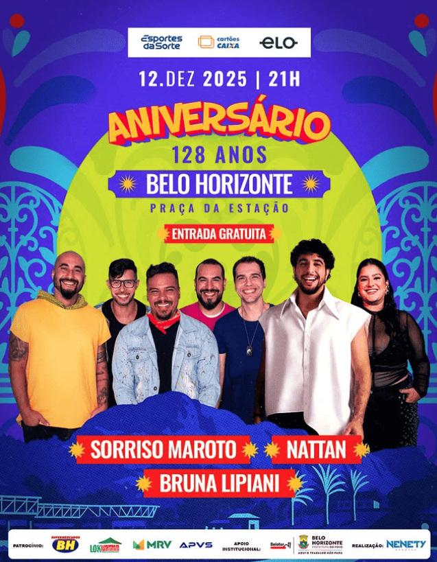 Show: Aniversário de 128 anos de Belo Horizonte