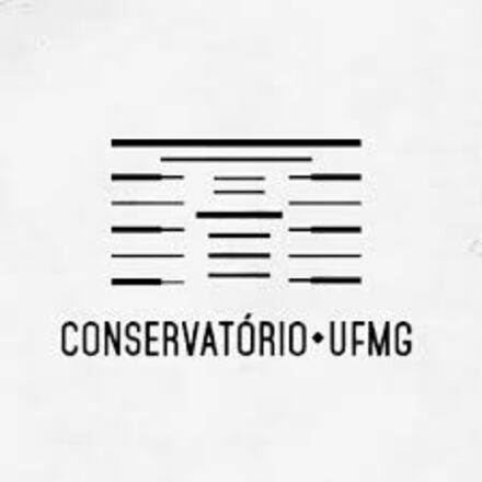 Logotipo do Conservatório da UFMG, formado por linhas pretas horizontais como uma pauta musical.