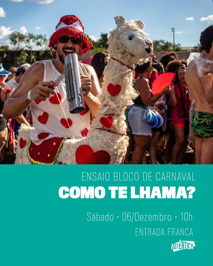 Flyer de divulgação com imagem do festejo do bloco