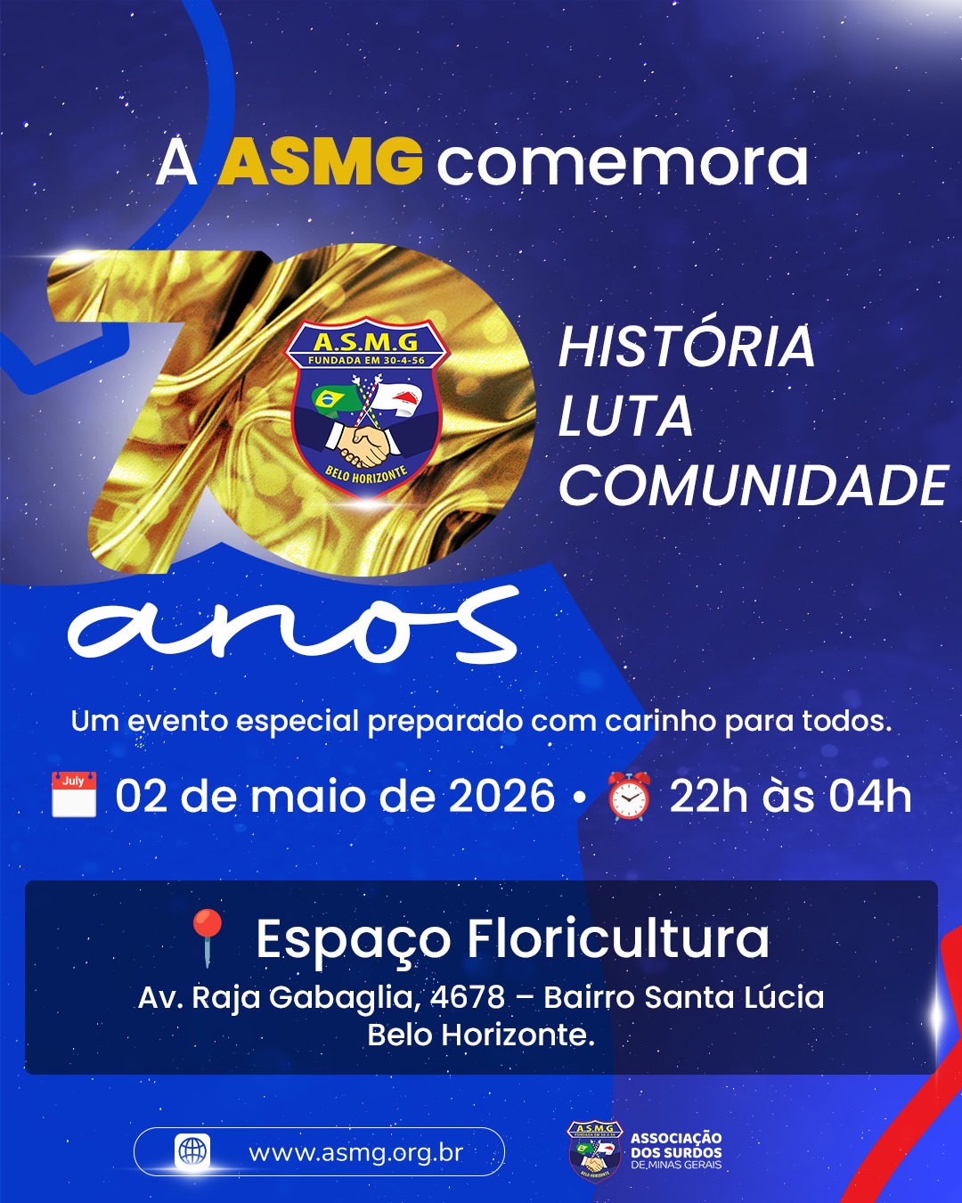 fly com informações do evento