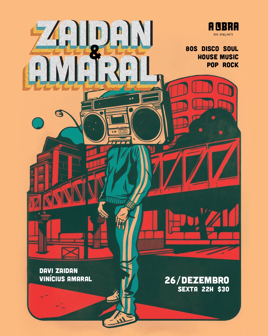 Flyer de divulgação com ilustração