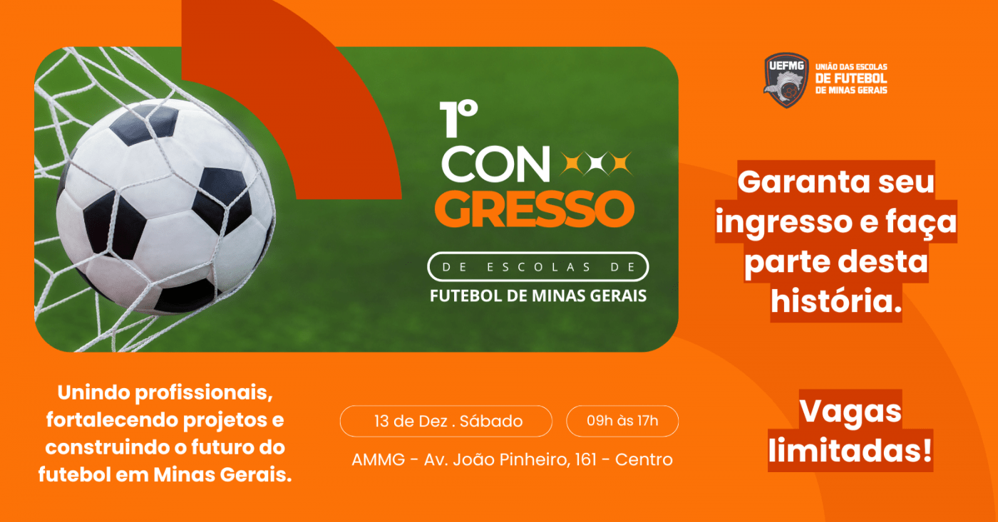 Reprodução: Sympla 1º Congresso Mineiro de Escolas de Futebol - UEFMG