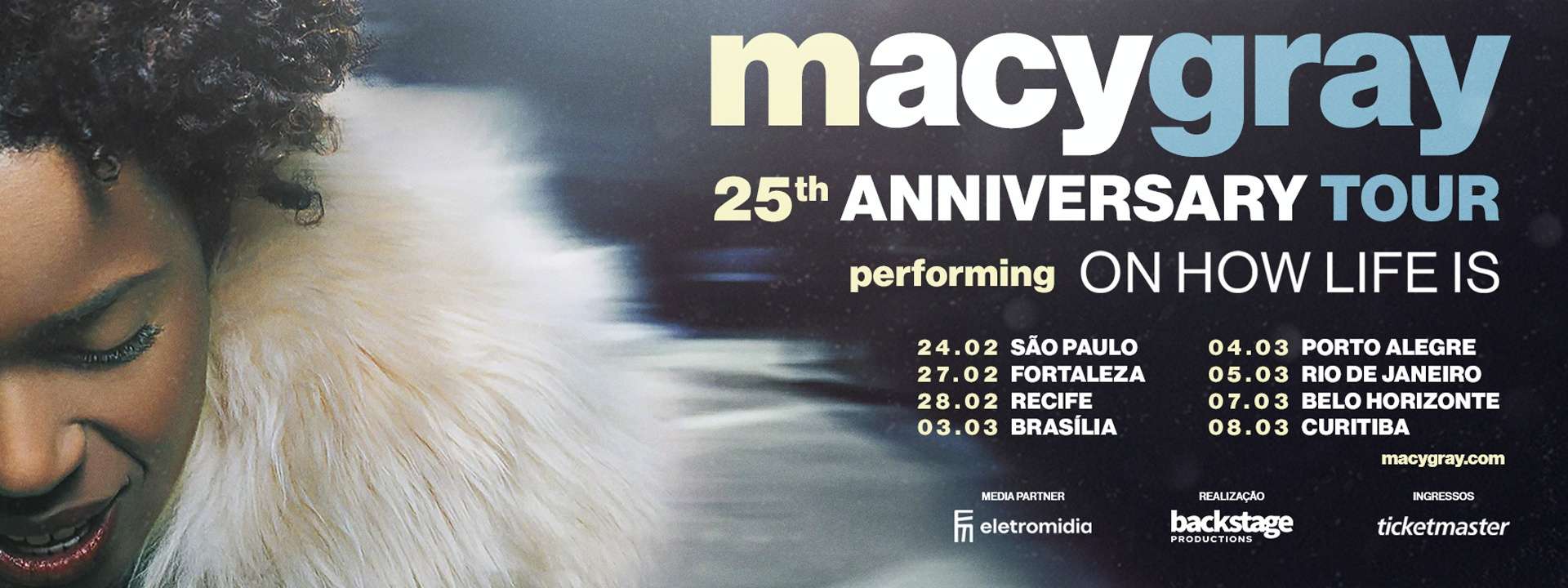 Cartaz divulgação da turne da artista 