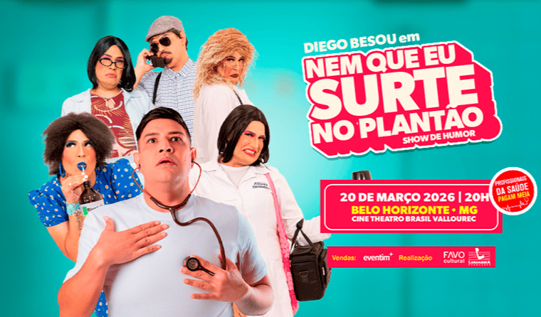 Imagem de um homem caracterizado de profissional da saúde.