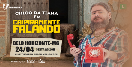 imagem do cartaz de divulgação do Espetáculo: Caipiramente Falando 