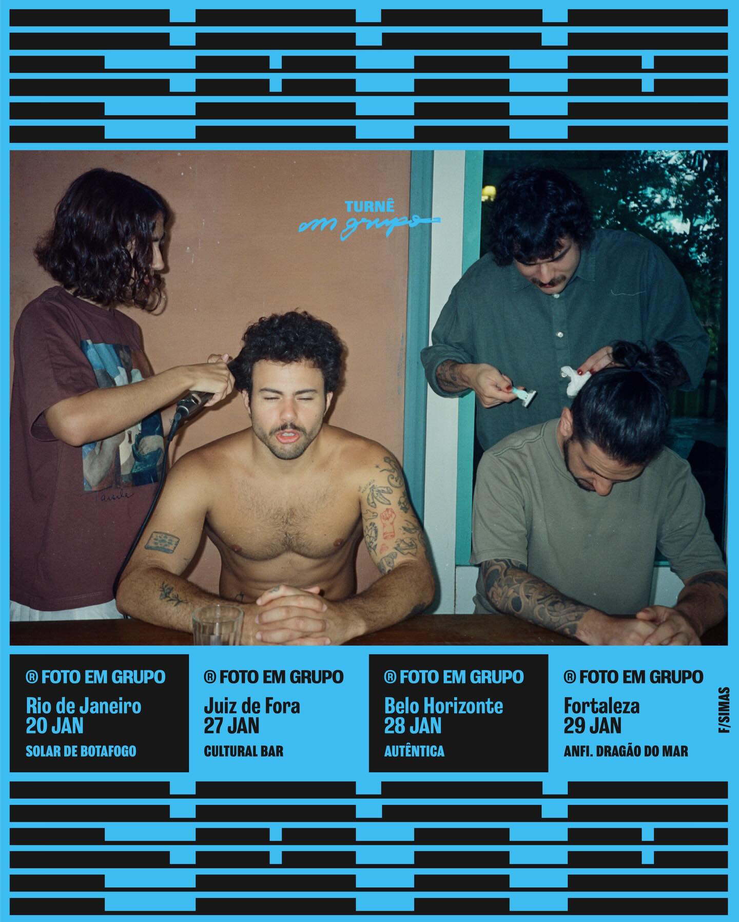 imagem ilustrativa da divulgação do show foto em grupo 